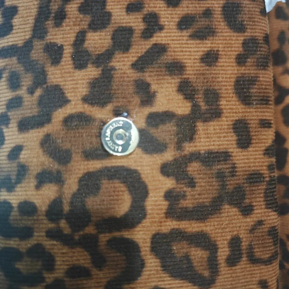 Saint Laurent Leopard Print Corduroy Chain Bag - Picture 11 of 13